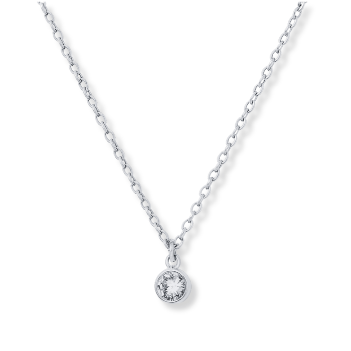 Tiny CZ Diamond Necklace - Le Serey