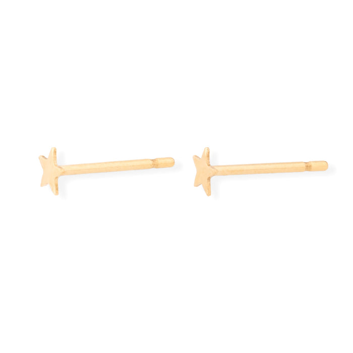 Tiny Gold Star Stud Earrings - Le Serey