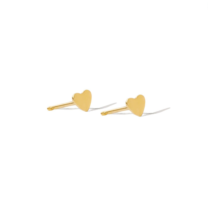 Tiny Heart Stud Earrings - Le Serey