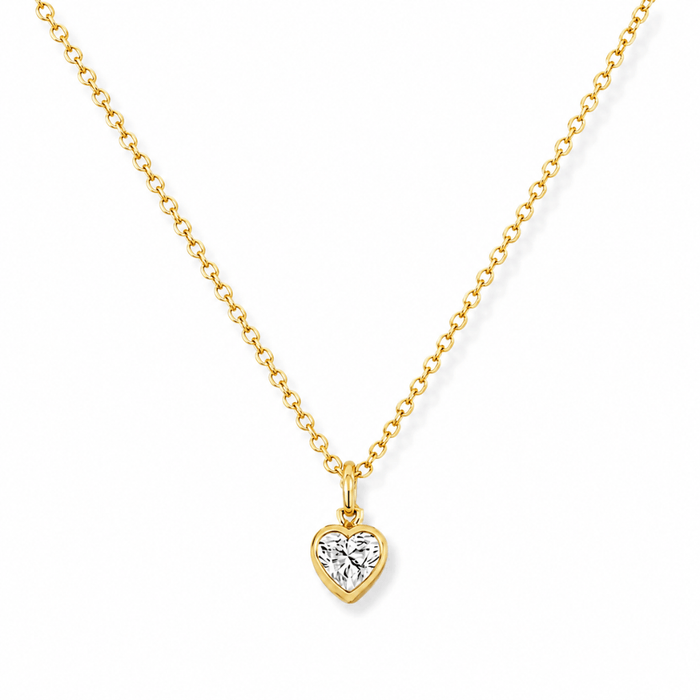 Tiny Hearts CZ Diamond Necklace - Le Serey