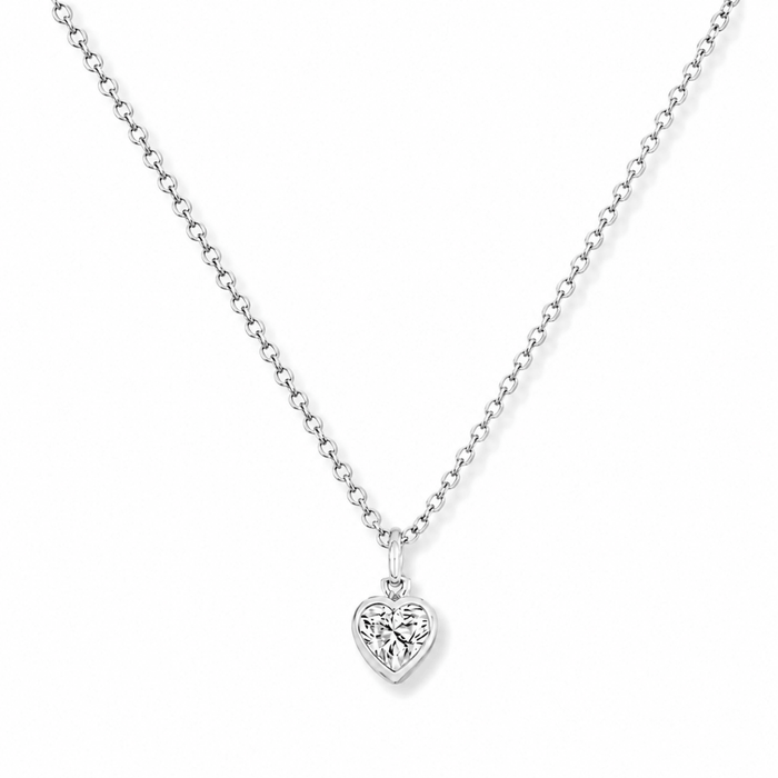 Tiny Hearts CZ Diamond Necklace - Le Serey