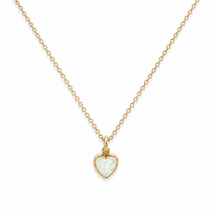 Tiny Hearts Opal Necklace - Le Serey