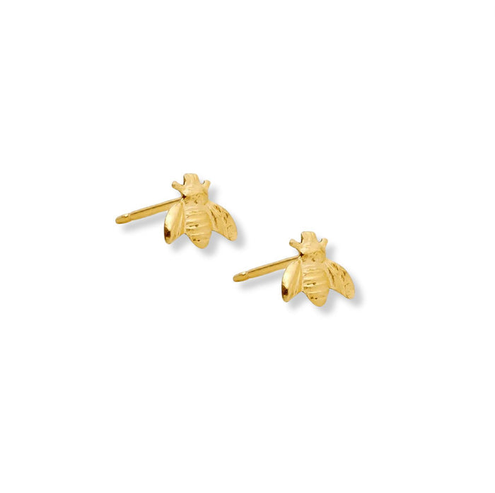 Tiny Honey Bee Stud Earrings - Le Serey