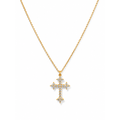 Trefoil Pavé Cross Necklace - Le Serey