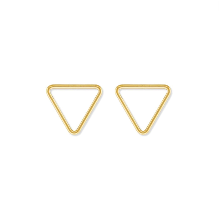 Triangle Silhouette Gold Studs - Le Serey