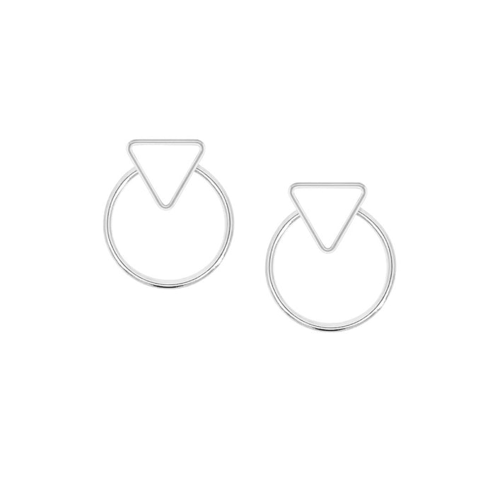 Triangle Studs + Ear Jacket - Le Serey