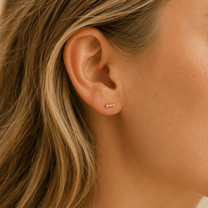 Triple Dot Stud Earrings