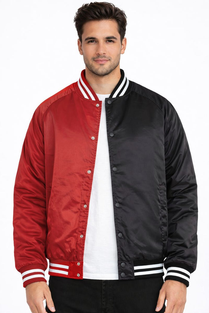 Two Tone Varsity Bomber Jacket