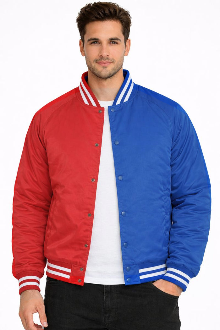 Two Tone Varsity Bomber Jacket