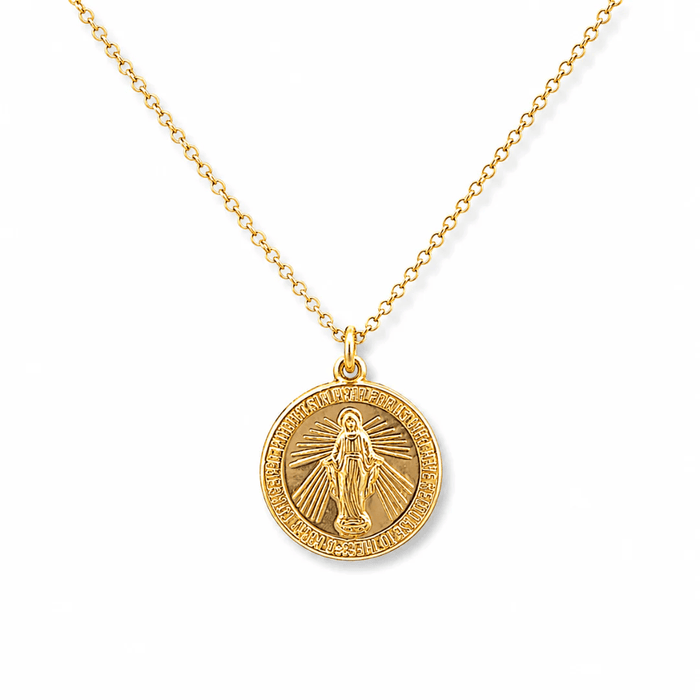 Virgin Mary Coin Necklace - Le Serey