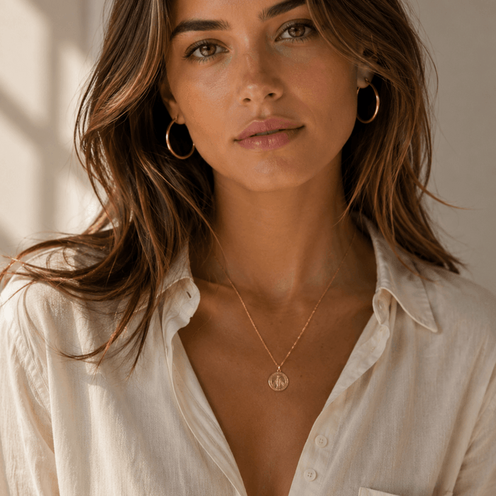 Virgin Mary Coin Necklace - Le Serey