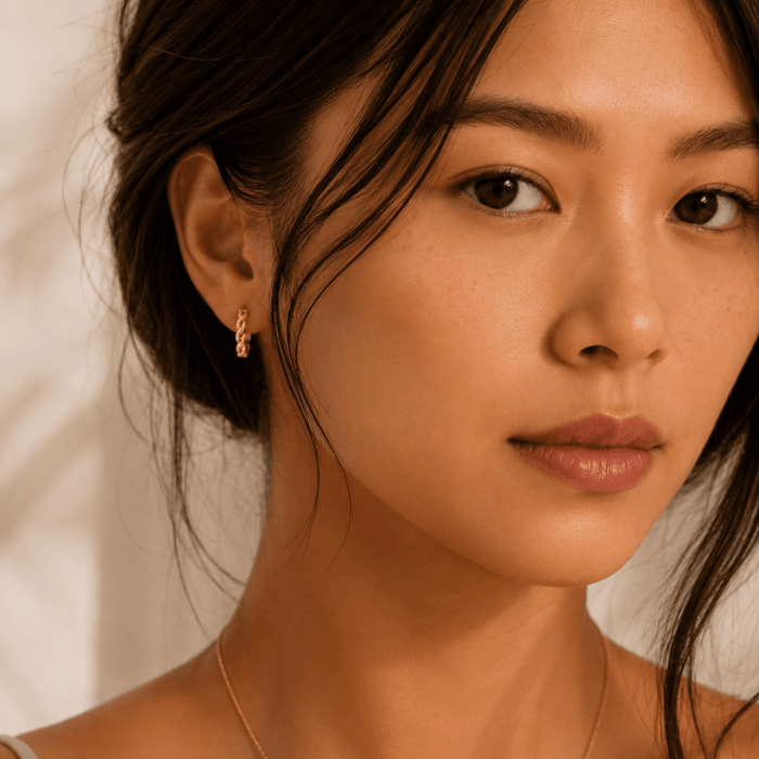 Woven Rope Hoop Earrings - Le Serey